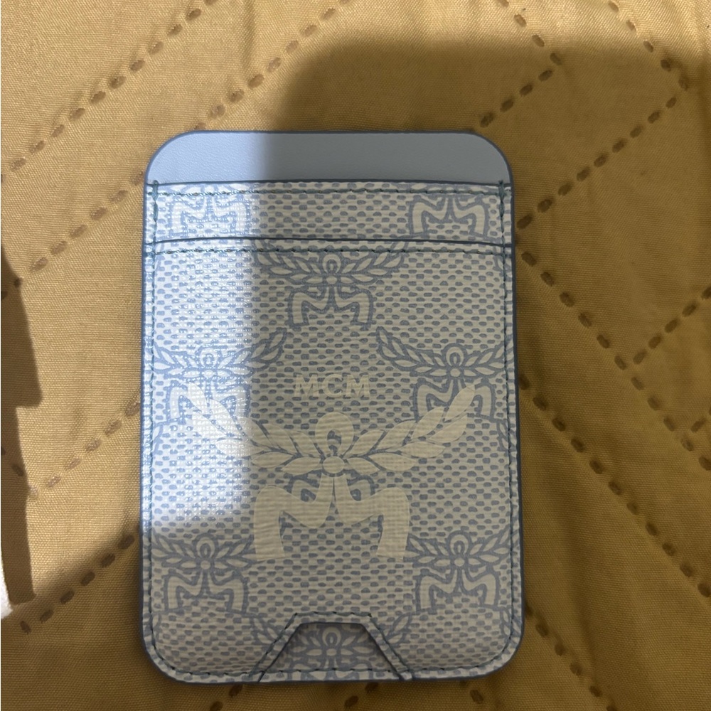 MCM Lauretos Himmel N/S Card Case Ancient Blue